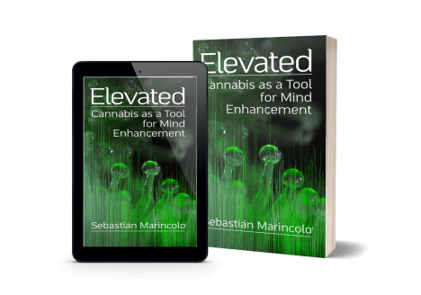 Book Cover and Ebook "Elevated. Cannabis as a Tool for Mind Enhancement" by Sebastián Marincolo