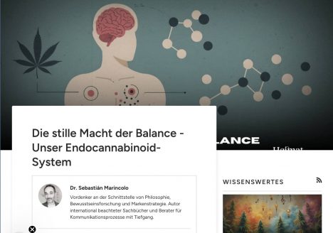 Frau in Balance - Symbolbild für das Endocannabinoid-System