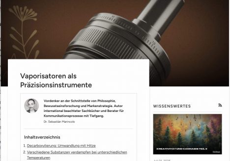 Bild von einem Vaporisator, Artikel "Vaporisatoren als Präzisionsinstrumente" von Sebastian Marincolo für HEIMAT